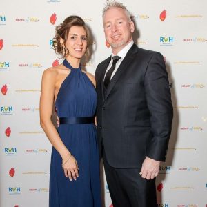 Alicia Linklater and husband Mike Penny posing for photo at rotary hearts and minds gala - february 2016