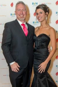 Alicia Linklater and husband Mike Penny smiling in photo at hearts and minds rotary gala 2017